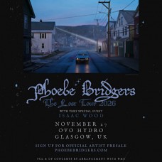 PHOEBE BRIDGERS, OVO HYDRO GLASGOW, FRIDAY 27TH NOVEMBER 2026